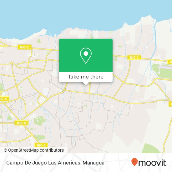 Campo De Juego Las Americas map