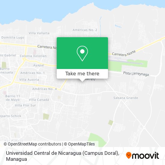 Universidad Central de Nicaragua (Campus Doral) map