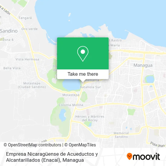 Mapa de Empresa Nicaragüense de Acueductos y Alcantarillados (Enacal)