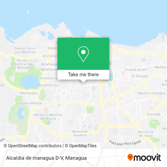 Alcaldia de managua D-V map
