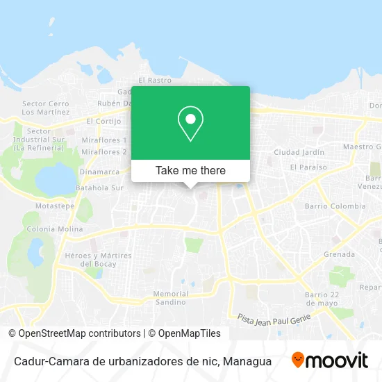 Mapa de Cadur-Camara de urbanizadores de nic