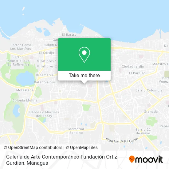 Mapa de Galería de Arte Contemporáneo Fundación Ortiz Gurdian
