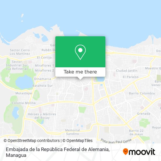 Mapa de Embajada de la República Federal de Alemania