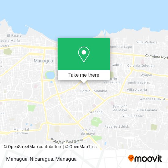 Managua, Nicaragua map
