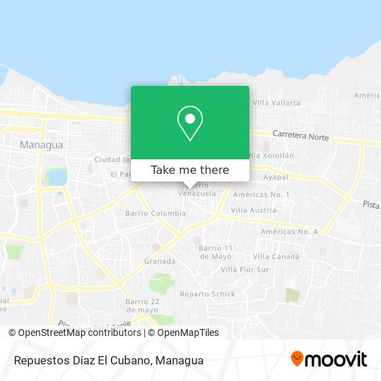 Repuestos Díaz El Cubano map