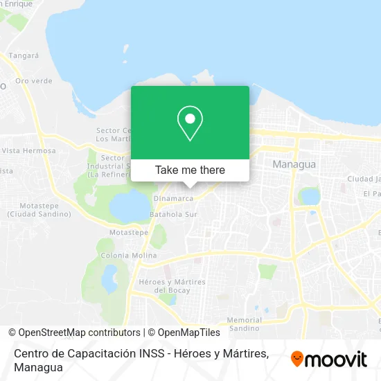 Mapa de Centro de Capacitación INSS - Héroes y Mártires