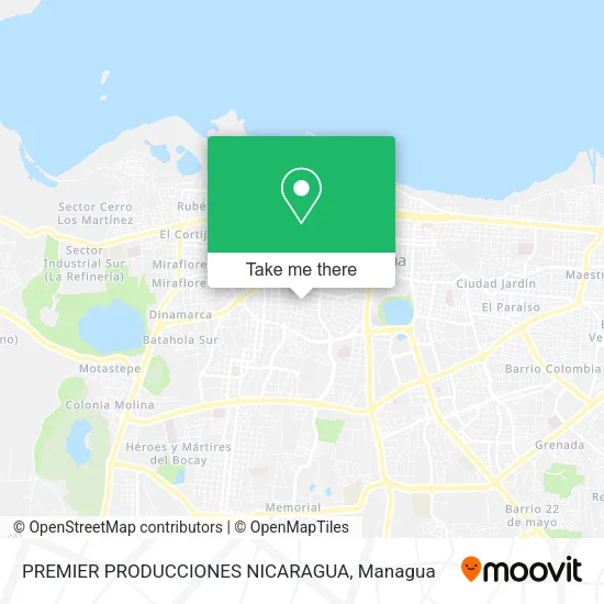 Mapa de PREMIER PRODUCCIONES NICARAGUA