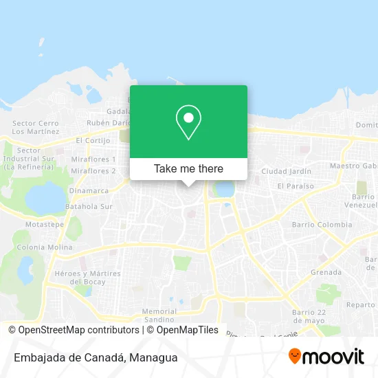 Mapa de Embajada de Canadá