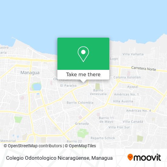 Colegio Odontologico Nicaragüense map