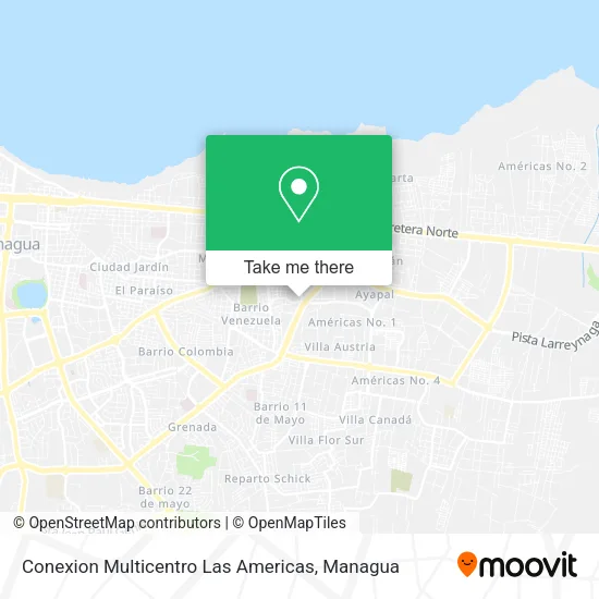 Conexion Multicentro Las Americas map