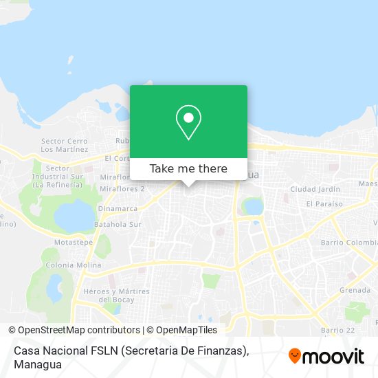 Mapa de Casa Nacional FSLN (Secretaria De Finanzas)