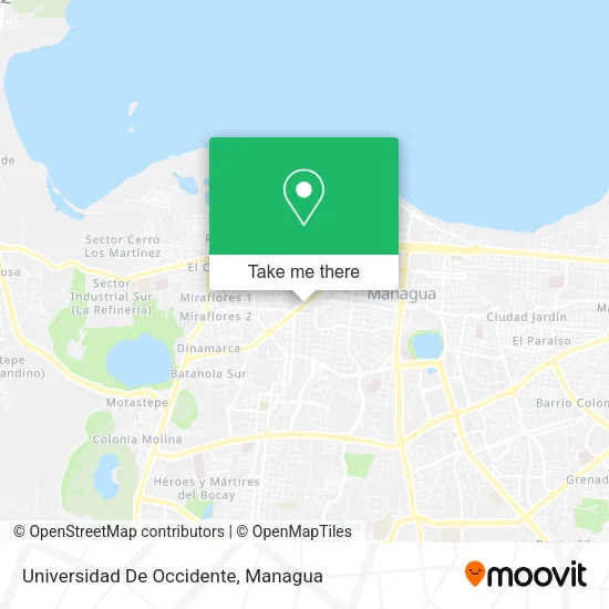 Universidad De Occidente map