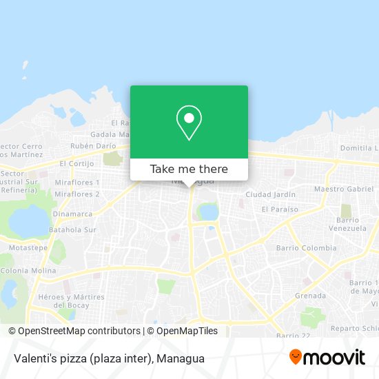 Valenti's pizza (plaza inter) map
