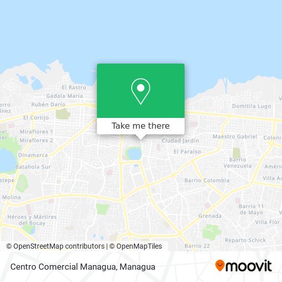 Mapa de Centro Comercial Managua