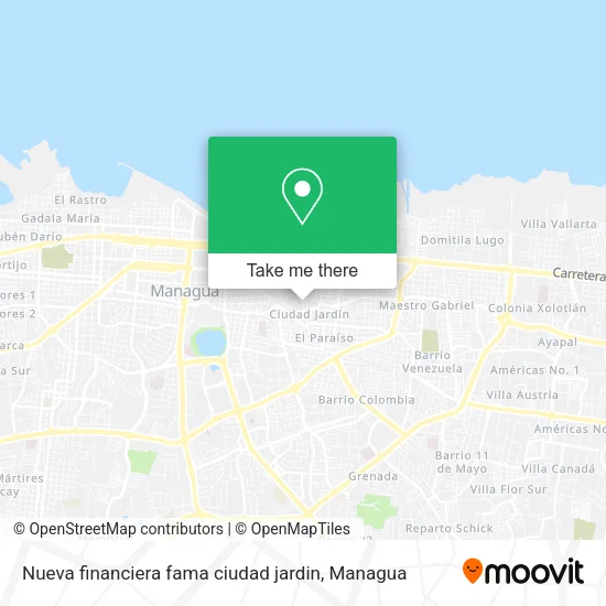 Nueva financiera fama ciudad jardin map