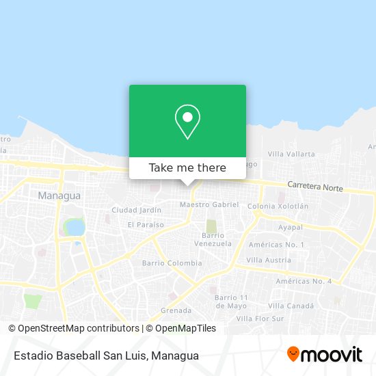 Estadio Baseball San Luis map