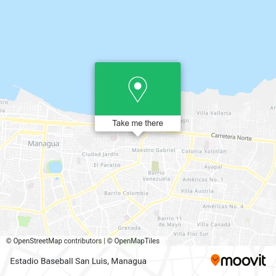 Estadio Baseball San Luis map