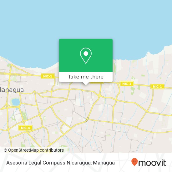 Asesoría Legal Compass Nicaragua map