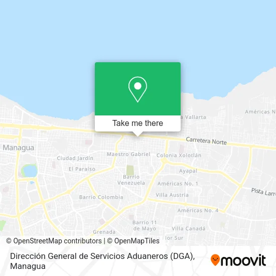 Mapa de Dirección General de Servicios Aduaneros (DGA)