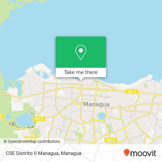 CSE Distrito II Managua map