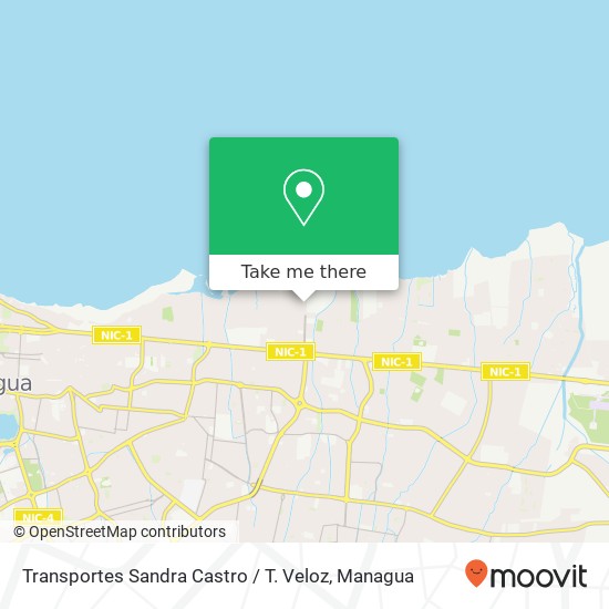 Transportes Sandra Castro / T. Veloz map
