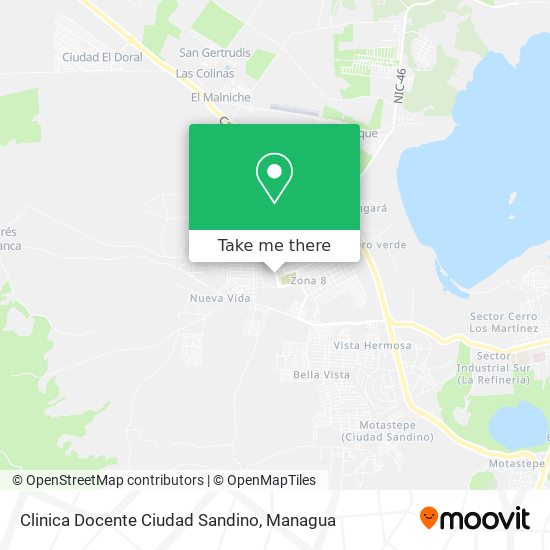 Mapa de Clinica Docente Ciudad Sandino
