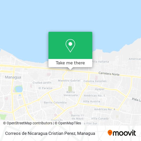 Correos de Nicaragua Cristian Perez map