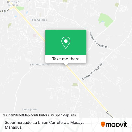 Supermercado La Unión Carretera a Masaya map