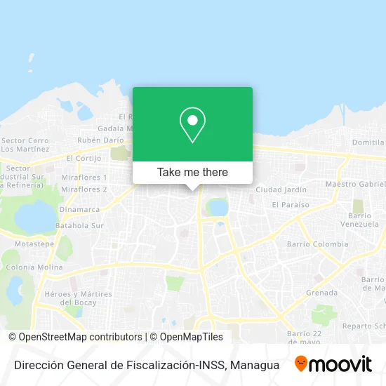 Dirección General de Fiscalización-INSS map
