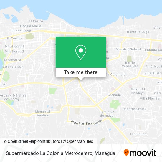 Supermercado La Colonia Metrocentro map