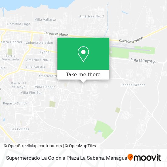 Supermercado La Colonia Plaza La Sabana map