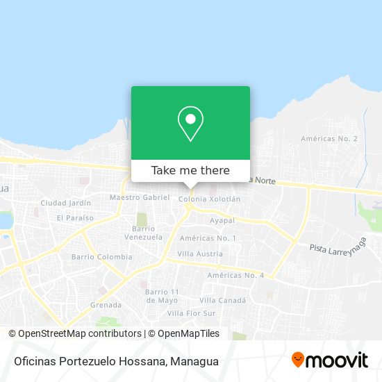 Oficinas Portezuelo Hossana map