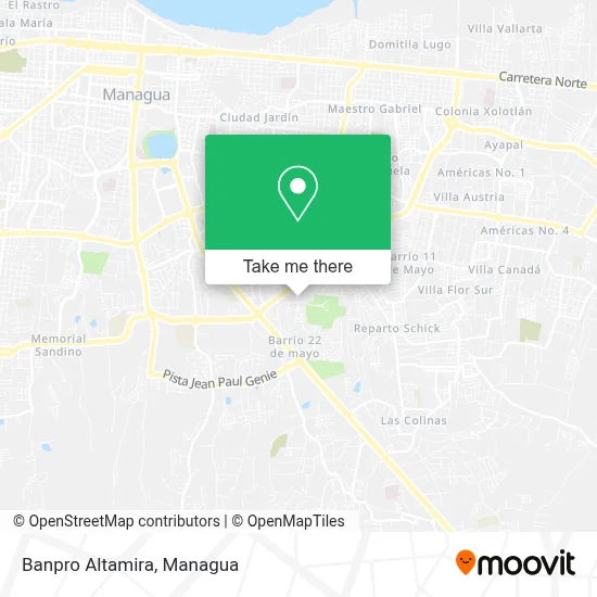 Mapa de Banpro Altamira