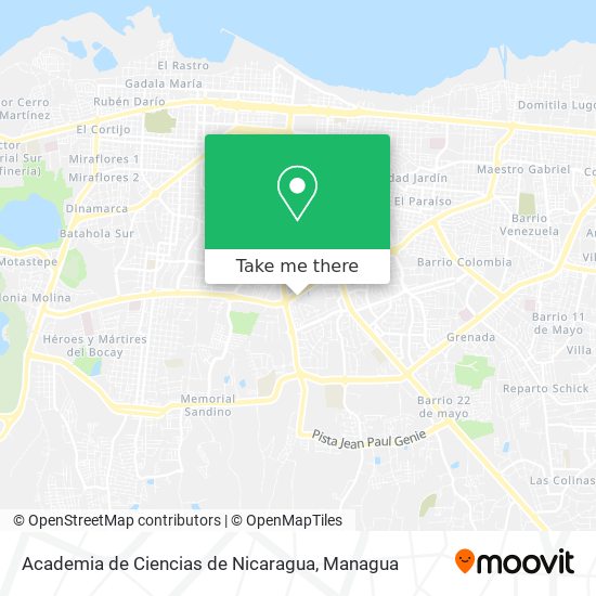 Academia de Ciencias de Nicaragua map
