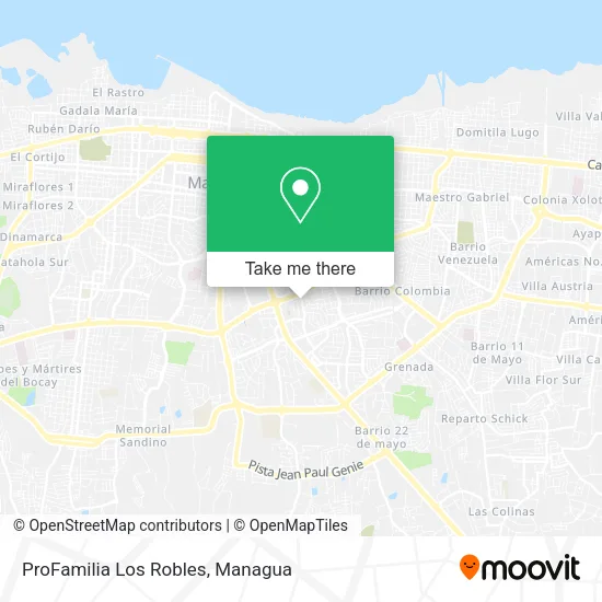 ProFamilia Los Robles map
