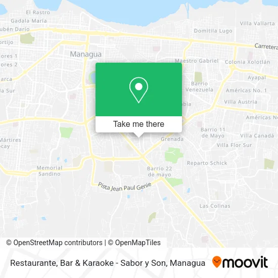 Mapa de Restaurante, Bar & Karaoke - Sabor y Son