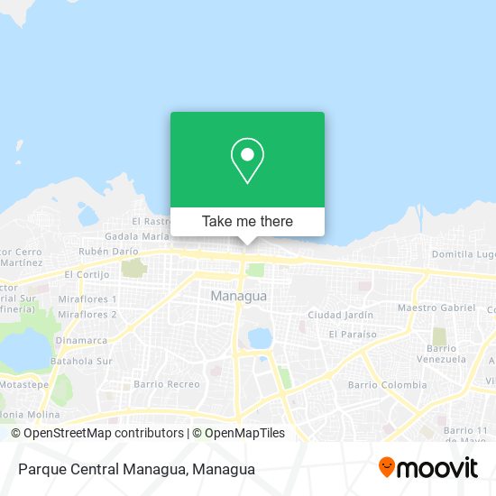 Parque Central Managua map