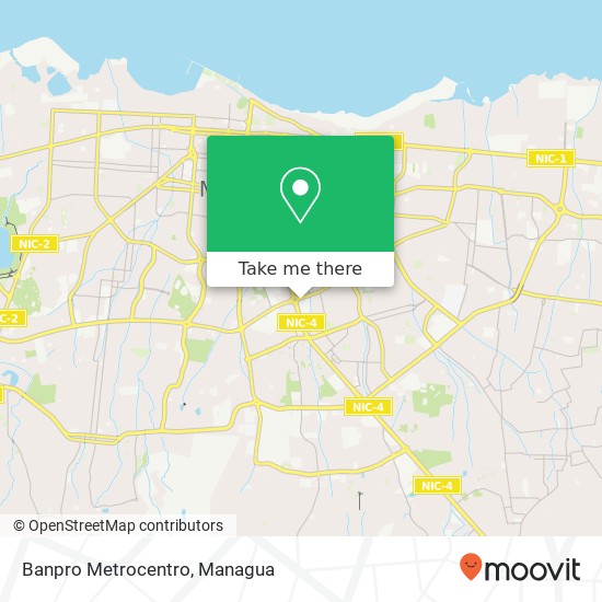 Banpro Metrocentro map