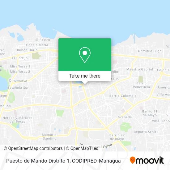 Puesto de Mando Distrito 1, CODIPRED map