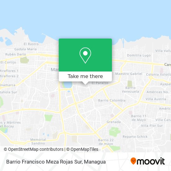 Barrio Francisco Meza Rojas Sur map