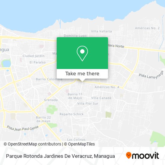 Parque Rotonda Jardines De Veracruz map