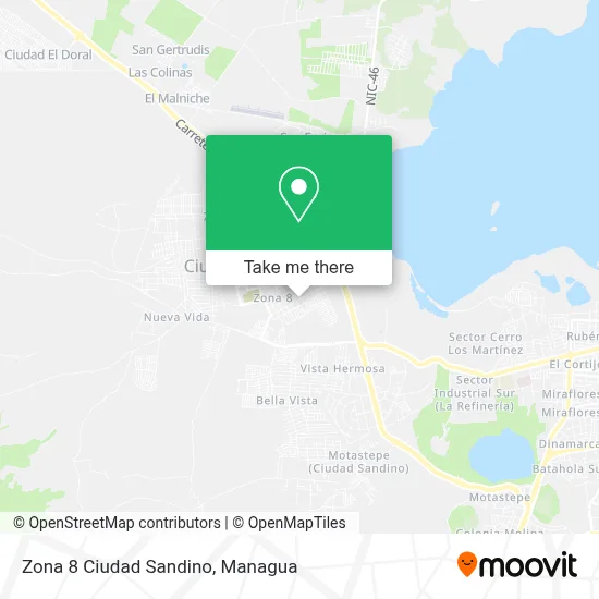 Mapa de Zona 8 Ciudad Sandino