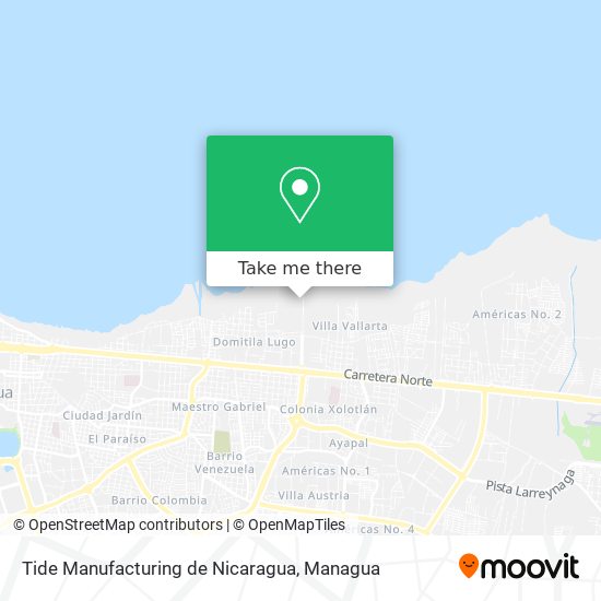 Tide Manufacturing de Nicaragua map