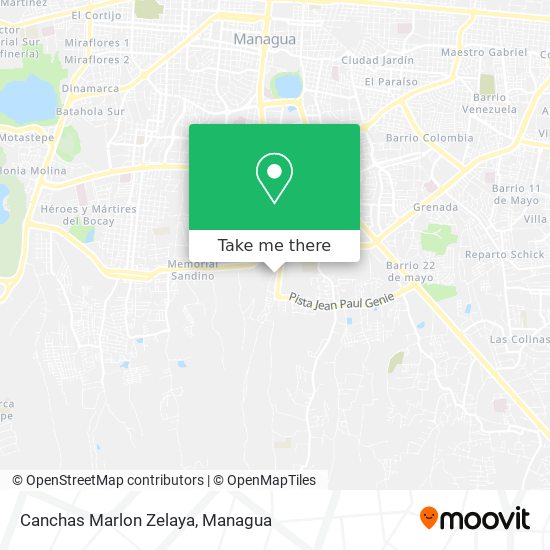 Canchas Marlon Zelaya map