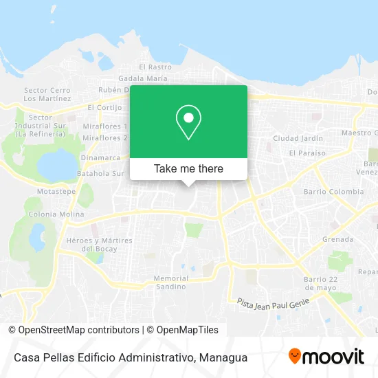 Casa Pellas Edificio Administrativo map