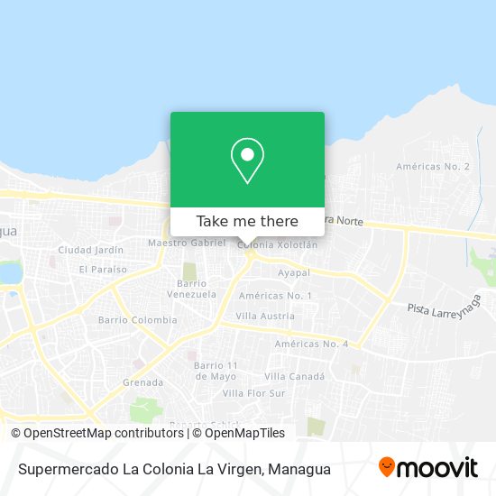 Mapa de Supermercado La Colonia La Virgen