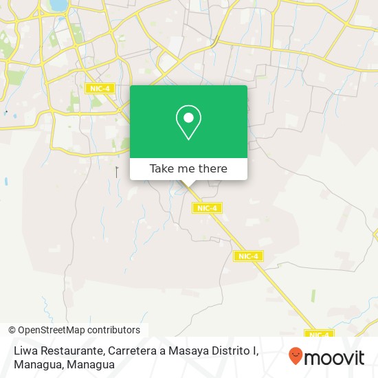 Liwa Restaurante, Carretera a Masaya Distrito I, Managua map