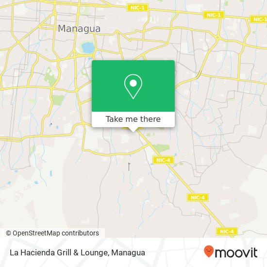 La Hacienda Grill & Lounge, Distrito I, Managua map