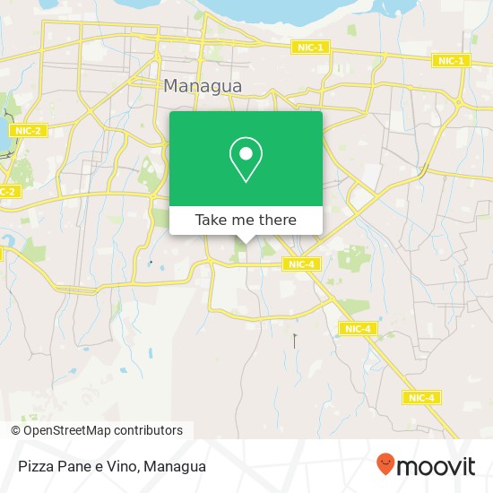 Pizza Pane e Vino, 11 Avenida SE Distrito I, Managua map