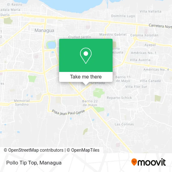 Mapa de Pollo Tip Top